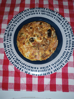Una foto de Tortilla de setas choperas