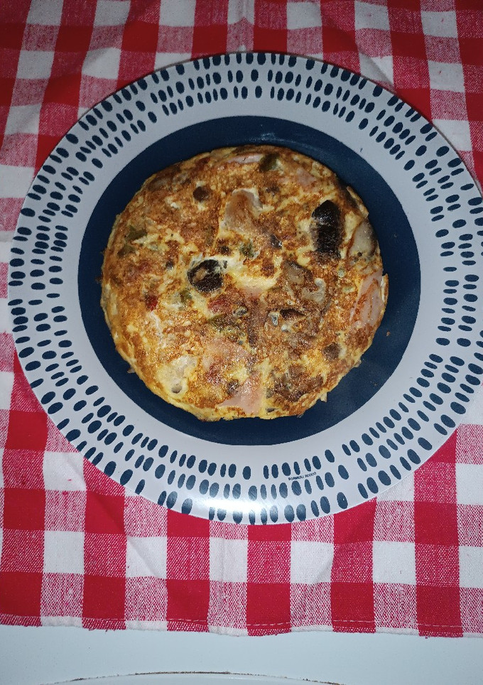Una foto de Tortilla de setas choperas