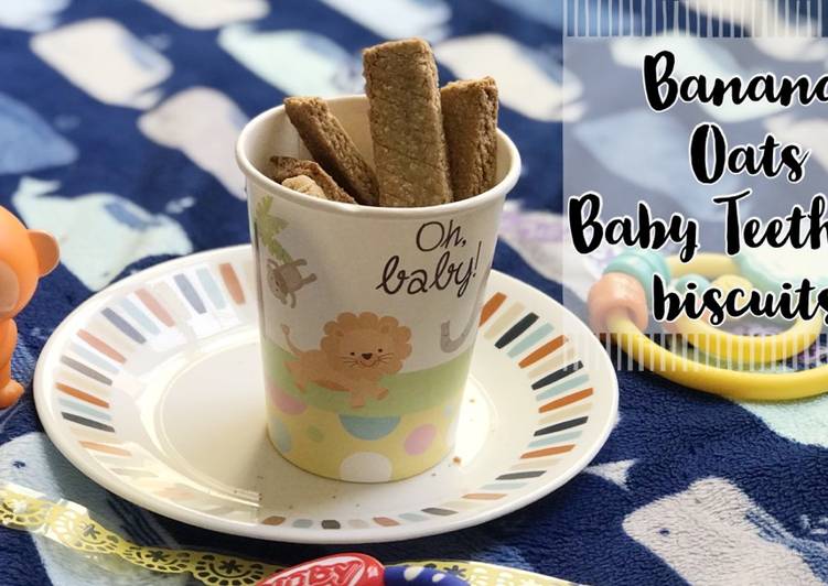 Easiest Way to Make Ultimate No sugar oats banana teething biscuits