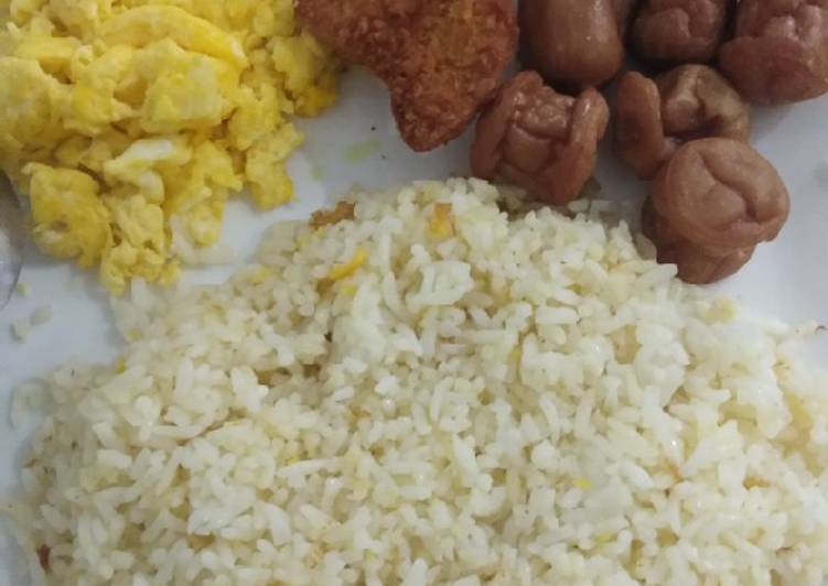 Cara Gampang Membuat Nasi goreng mentega + scrambled egg yang enak