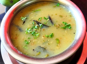 A picture of Raw Mango Saaru/ Rasam.
