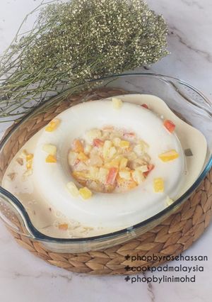Gambar Puding Buih Berkuah Fruits Cocktail #phopbylinimohd #batch17