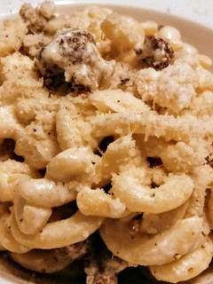 Una foto de Como hacer pasta gramigna salsiccia e panna