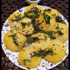 Instant idli dhokla A picture of Instant idli dhokla.
