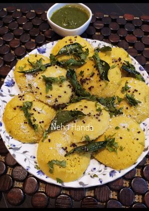 A picture of Instant idli dhokla.
