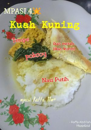 Foto resep Mpasi ikan merah bumbu kuning. Mpasi 10 m+