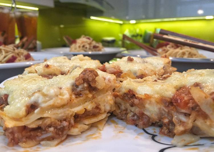 Resep Beef Lasagna Panggang, Enak