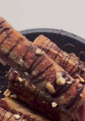 Une photo de Roulé banane pâte à tartiner