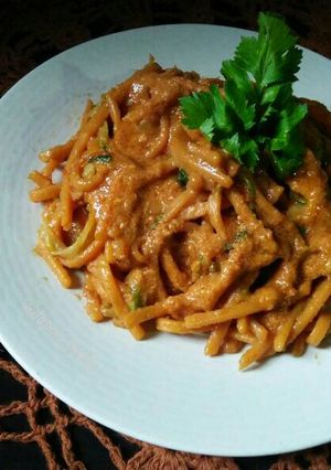 Foto resep Mie Gomak Siram Bumbu Kacang / Mie Caluek