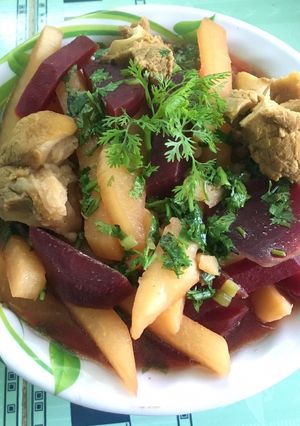 Hình của món Canh xương heo hầm củ quả.