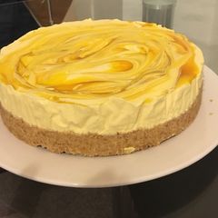 Mango cheese cake A picture of Mango cheese cake.