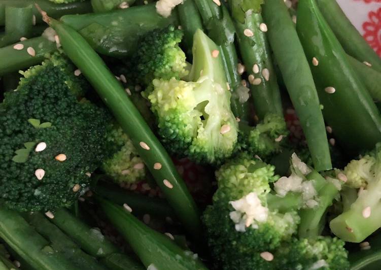 Simple Way to Make Ultimate Greens and sesame seeds