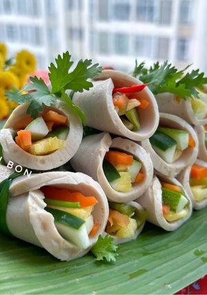 Hình của món Chả Lụa Cuộn Rau Củ.