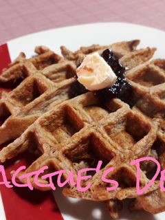 Una foto de Waffles de avena fit