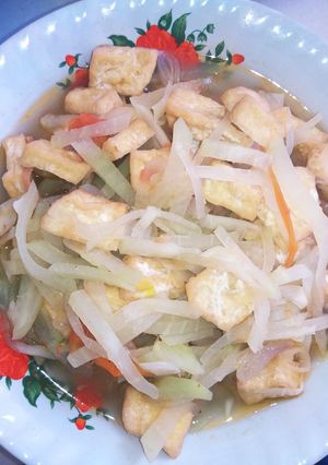 Foto resep Tumis labu campur tahu
