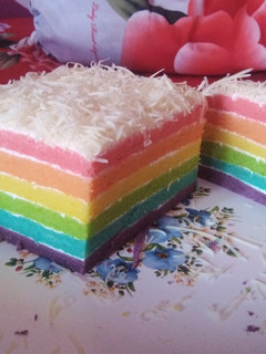 Foto resep Rainbow cake kukus super moisssttt