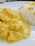 Pechuga de pollo en crema de queso