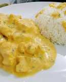 Pechuga de pollo en crema de queso