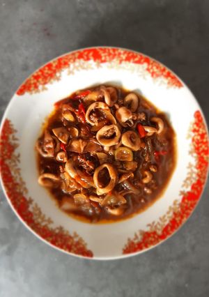 Foto resep Cumi asam manis saus tiram