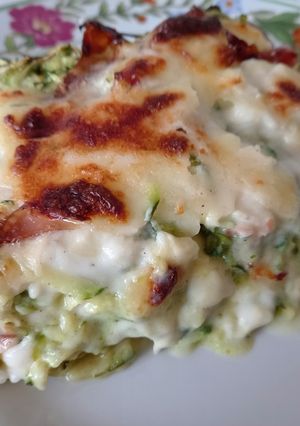A picture of Zucchini and Speck Lasagna.
