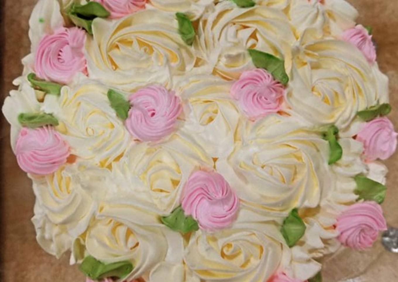 Floral chocolate truffle cake