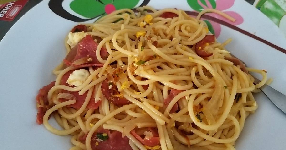 265 resep  spaghetti  goreng instan  enak dan sederhana Cookpad