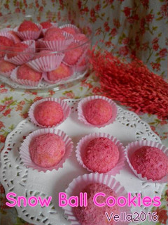 Foto resep Snow ball (Putri salju pink)