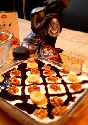 A picture of Banana Walnut Pudding.
