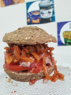 Una foto de Pan para sándwich saludable en microondas Listo en 2 minutos !