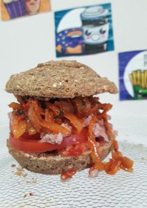 Una foto de Pan para sándwich saludable en microondas Listo en 2 minutos !