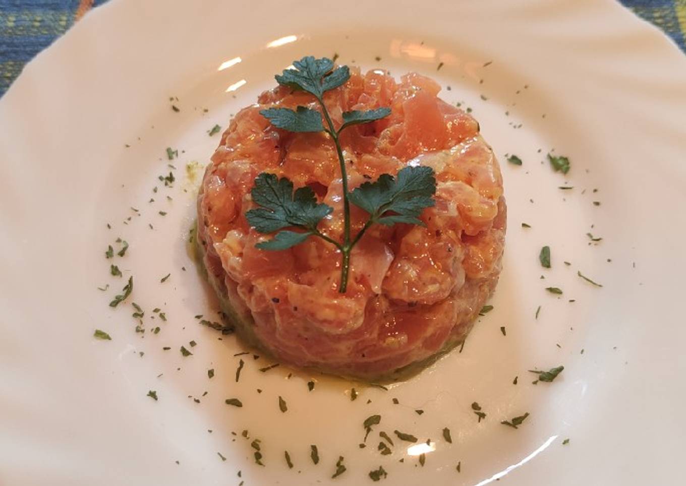 Tartar de salmón