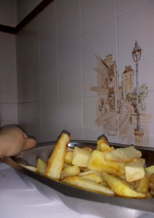 Una foto de Papas al horno PASADAS POR HARINA