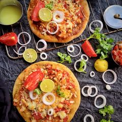 A picture of Stuffed Litti Chokha Pizza.
