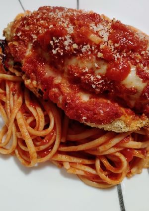 A picture of Weeknight chicken parm.