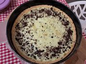Una foto di torta mela e crema pasticcera