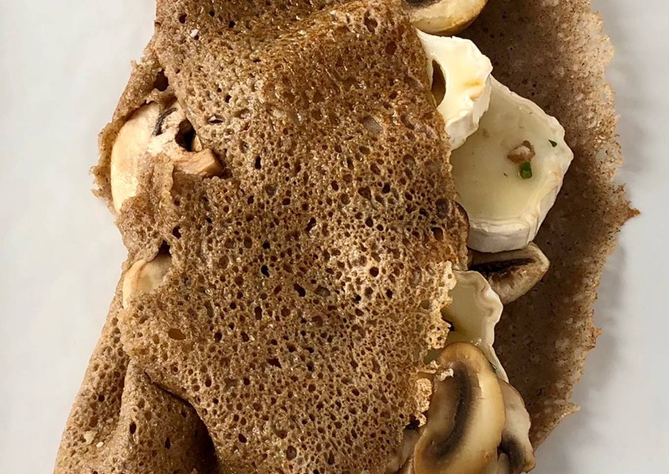 Galette champignons et chèvre