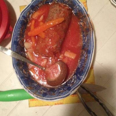 Albondigon de carne relleno Receta de ernestomortera- Cookpad