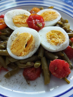 A picture of Green Bean and Hard-Boiled Egg Salad.