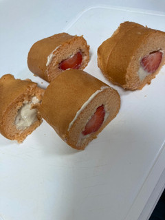 A picture of Air Fryer Cake Roll (with Homemade Whipped Cream).