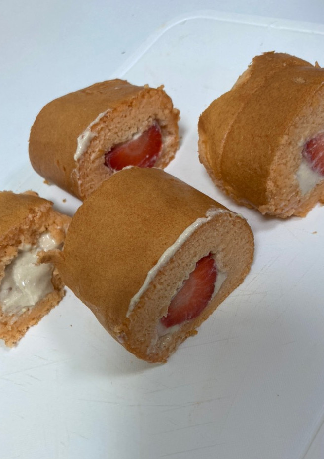 A picture of Air Fryer Cake Roll (with Homemade Whipped Cream).
