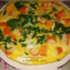 A picture of Kani (Imitation Crab) Omelet.