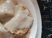 Una foto de relleno de pollo para ravioles