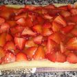 Tarta de fresas hojaldrada
