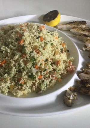 A picture of Couscous Salad with Chicken.