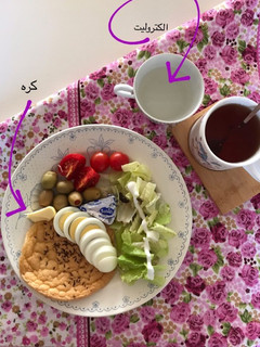 عکسی از دستور صبحانه رژیمی