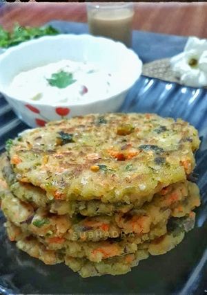 A picture of Masala rice paratha.