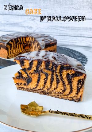 Une photo de Zébra cake d’Halloween