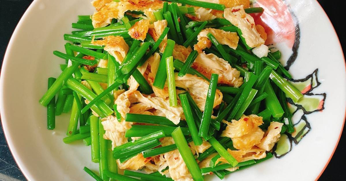 豆皮炒韭菜花食譜與作法by Mimi療癒廚房 Cookpad