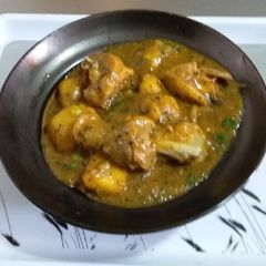 A picture of Chicken and Yam Porridge.