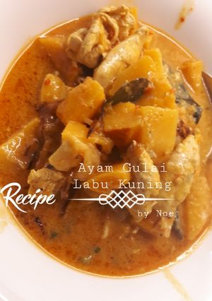 Foto resep Ayam Gulai Labu Kuning